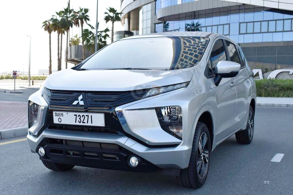 Silver Mitsubishi Xpander 2021 for rent in Abu Dhabi 1